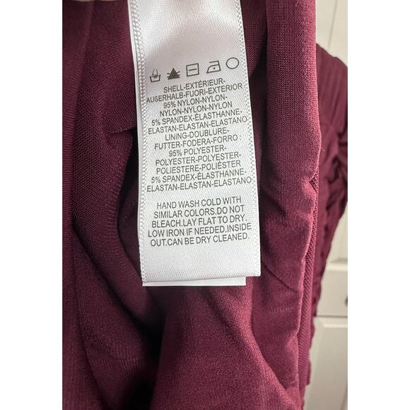 Dress the Population XXL‎ Burgundy "Dawn" Off Shoulder Long Sleeve Dress NWT - Picture 10 of 10